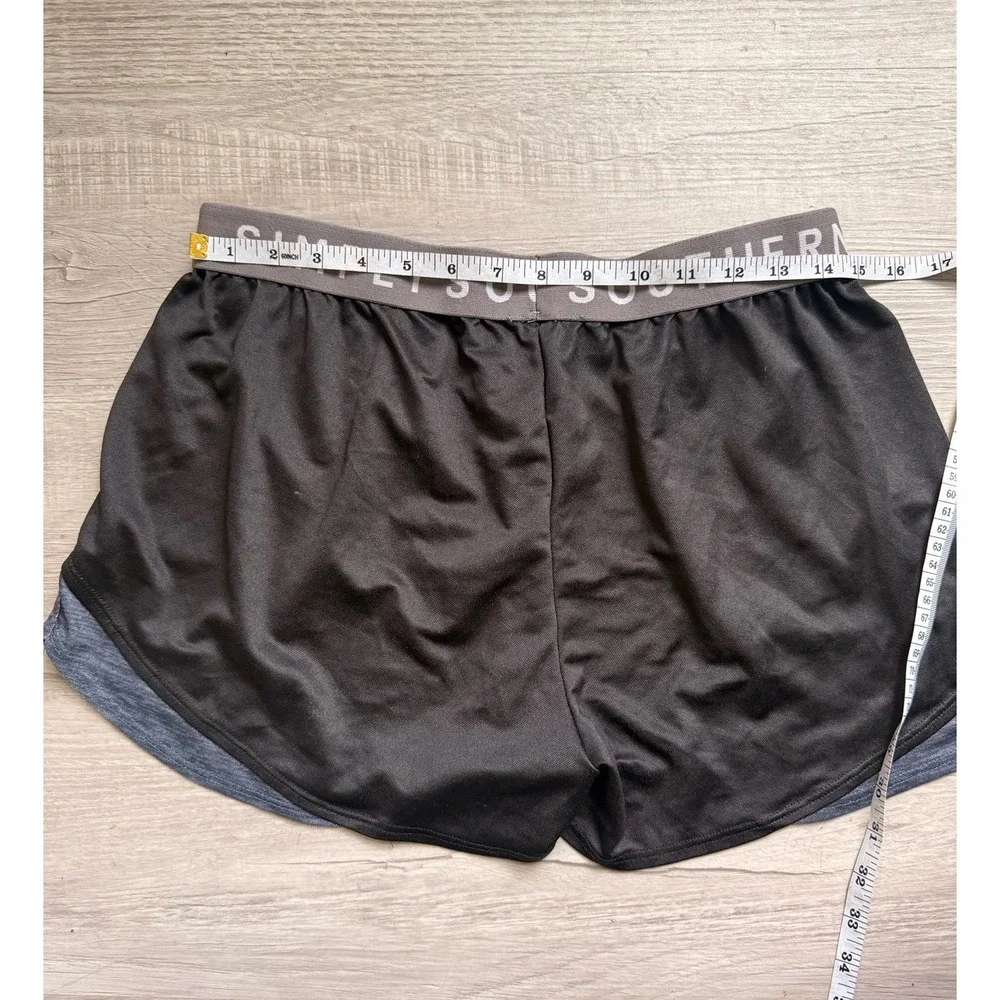 Black and gray women's SIMPLY SOUTHERN athletic shorts 2XL‎